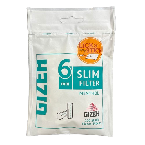 FILTRO GIZEH SLIM X120 MENTOL