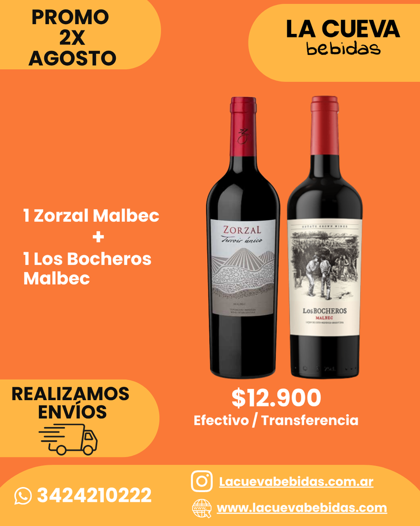 PROMO X2 ZORZAL MALBEC + LOS BOCHEROS