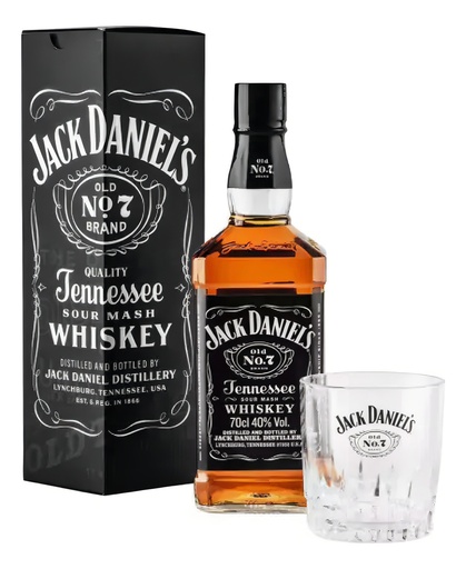 [9761] ESTUCHE WHISKEY JACK DANIELS 700CC + VASO