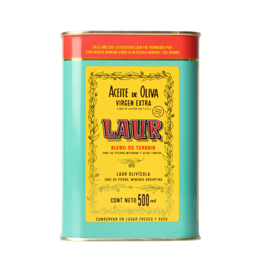 ACEITE DE OLIVA LATA EXTRA VIRGEN BLEND DE TERROIR LAUR 500ML