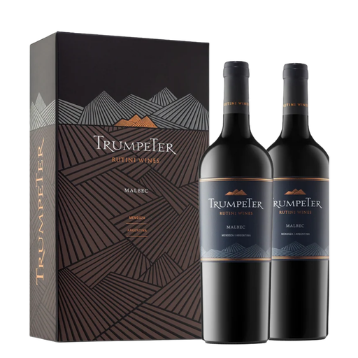 ESTUCHE TRUMPETER MALBEC X2 750ML