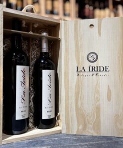 ESTUCHE MADERA CON 2 VINOS (IRIDE ROBLE - IRIDE PLATA)